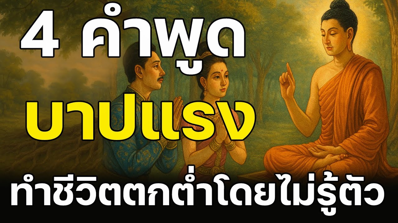 4 คำพูดที่บาปแรง เสี่ยงชีวิตตกต่ำไม่รู้ตัว พระพทธเจ้าไว้ชัดเจน...แต่หลายคนไม่รู้