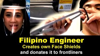 Filipino engineer creates own face shields