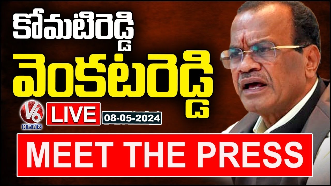 Minister komatireddy venkat reddy meet the press live v6 news youtube