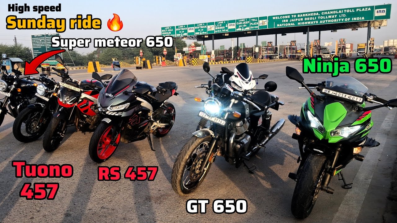 High Speed Sunday Ride🔥 Tuono 457 | Ninja 650 | RS 457 | GT 650 | Super Meteor 650 