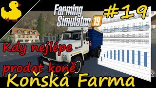KDY PRODAT KONĚ pro NEJVĚTŠÍ ZISK - Farming Simulator 19 CZ #19
