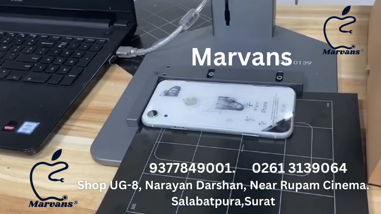 iPhone Back Glass Fix With Laser Machine 🏚️Marvans® Surat 📱:9377849001, 02613139064, 02612311001