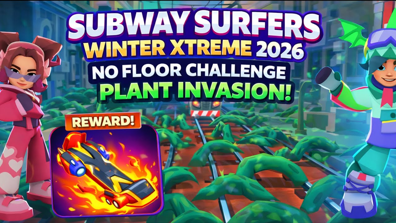 Разблокируйте доску для разжигания огня - Subway Surfers Winter Xtreme 2026. Испытание без пола: ...