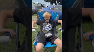 Kyle Busch Pees Sitting Down.