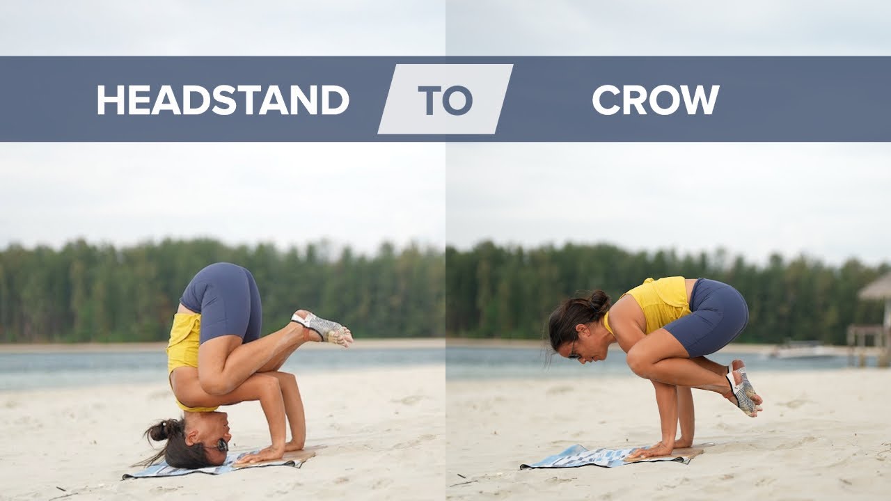 How to Transition from Headstand to Crow • YogaSlackers 12 Days of