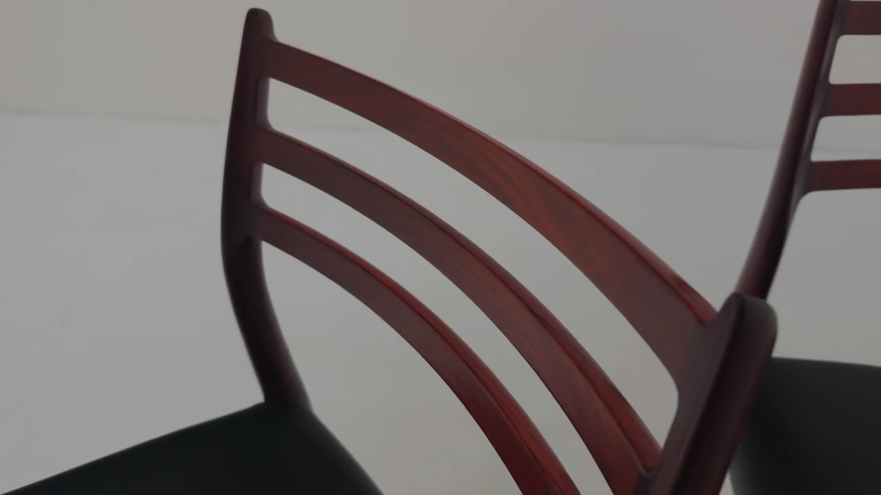 The 'Rolls Royce' of dining chairs, Niels Otto Moller 'Model 78' Rosewood Dining Chairs, 1960s.