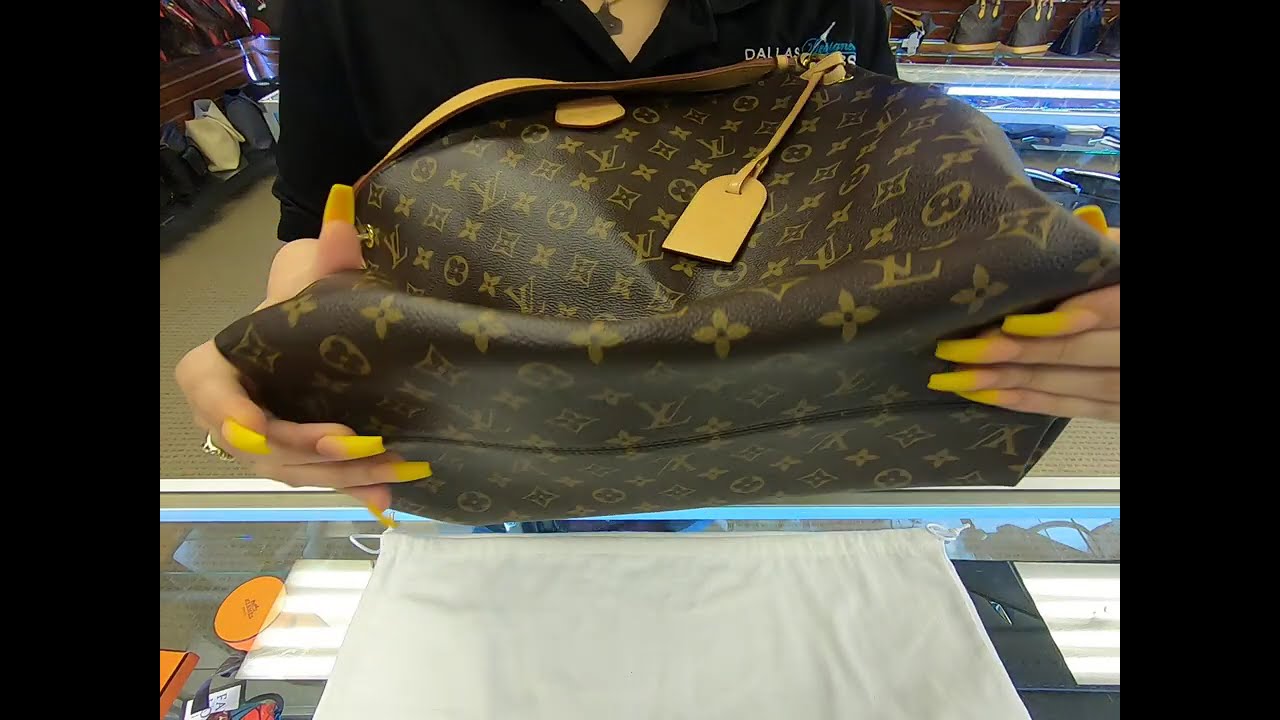 LOUIS VUITTON Graceful PM Monogram Canvas Hobo Bag Brown