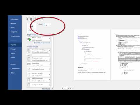 Vidéo: Comment Imprimer Un Document