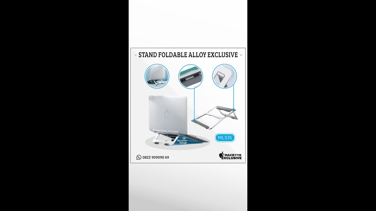 STAND FOLDABLE ALLOY EXCLUSIVE  (MLS15) + 100% ORI + BERKUALITAS + BERGARANSI