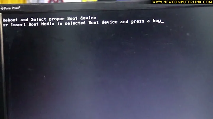 Reboot and Select Proper Boot Device or insert Boot Media in Selected Boot Device and Press a Key