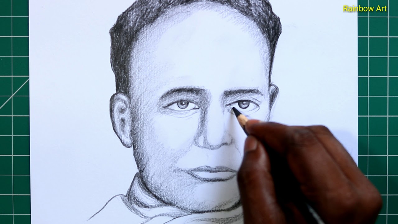 Ishwar Chandra Vidyasagar Face Drawing from 2+5 dots | Vidyasagar Drawing  Easy - YouTube