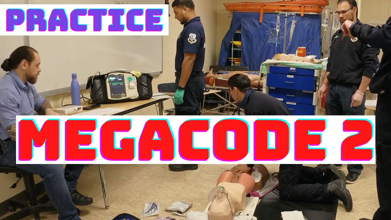 Mega Code. Emergency Paramedic students practicing Cardiac Arrest MEGACODE 2 Station - YouTube
