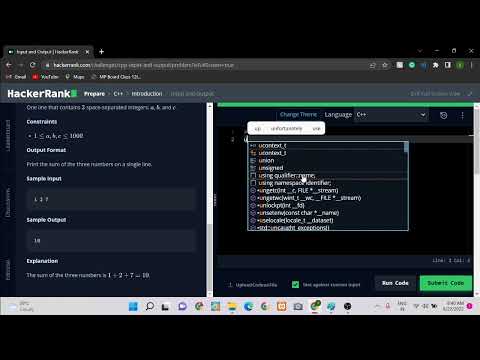 Input and Output in c++ Hackerrank