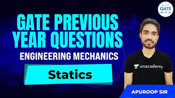 GATE Previous Year Questions of Engineering Mechanics (Statics) | #GATE2022 #GATE2023 | Apuroop Sir