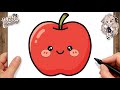 How to Draw a Cute APPLE || Easy Kawaii Drawing for Kids and Toddlers!