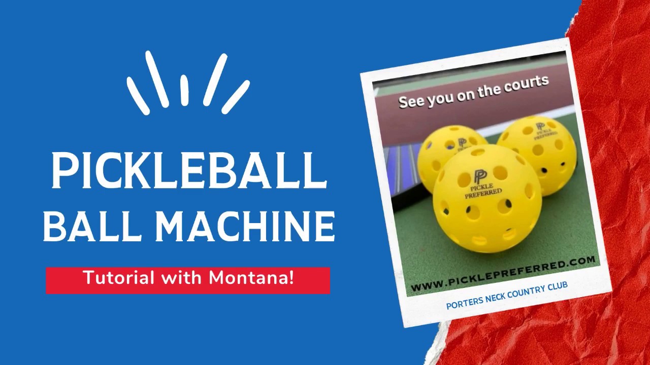Montana demonstrates how to use the pickleball ball machine. YouTube