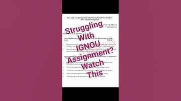 Struggling with Ignou Assignments? Watch This! #ignou #assignment #2025 #viral #shorts #jsbclasses20