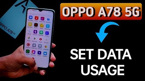 How to set data usage, Oppo A78 5G me data limit Kaise lagaen