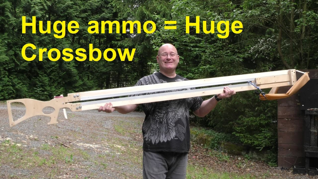 big crossbow  New  Launching the 2.2 lb Cold Steel Torpedo With The Slingshot