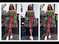 HOW TO MAKE A SIMPLE A CIRCLE SHORT DRESS/ UMBRELLA DRESS/ CUTTING AND STITCHING