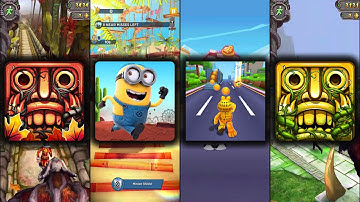 Temple Run 2 Jungle Fall Vs Minion Rush Vs Garfield Rush Vs Temple Run 2 Blooming Sands - EndlessRun