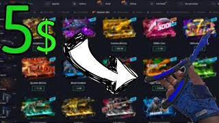 I DEPOSITED 5$ ON HELLCASE AND ENDING UP WITH A 400$ DOLLAR KNIFE|HIGHLIGHTS|HELLCASE OPENING #1