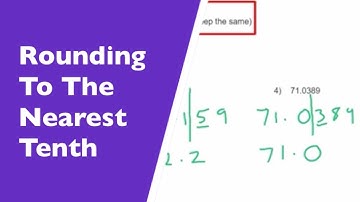 How To Round A Decimal Off To The Closest Tenth (1dp, 0.1, 1/10)