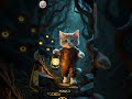 Brave Explorer Cat in the Haunted Forest 🌌🐾 #DudiDudiDamDam #CatShorts #CuteCat #AIKitten