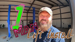One man 2 post lift install