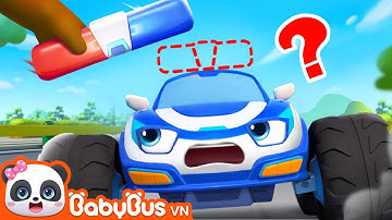 Ai đã lấy đèn báo động của xe cảnh sát | Những chiếc xe vui nhộn | Nhạc thiếu nhi vui nhộn | BabyBus