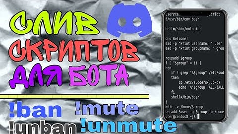 Скрипт на команды !ban, !unban, !mute, !unmute BOT DESINGER FOR DISCORD