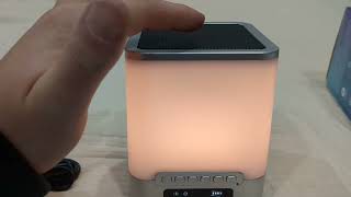 Vicsoon Night Light Alarm Clock with Bluetooth Speaker, Unboxing and Setup