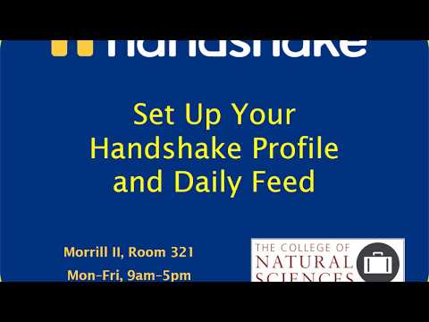 1 Set Up Your Handshake Profile and Shape Your Daily Feed