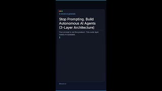 Stop Prompting. Build Autonomous AI Agents (3-Layer Architecture)