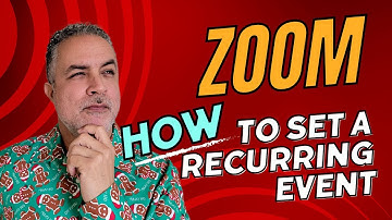 How to create a recurring event in Zoom - Leader Tips from Joe Detre
