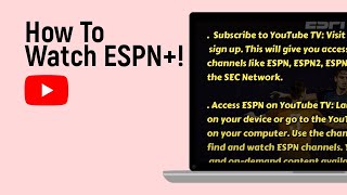 How to Watch ESPN+ on Youtube TV [easy]