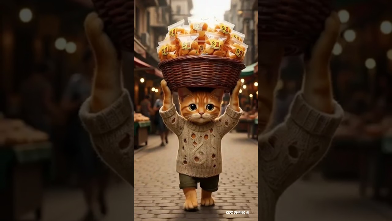 Poor Baby Cat Has No Money for Samosa | Friends Laugh at Her 