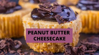 Mini Peanut Butter Cheesecakes with Chocolate Ganache | Mini Peanut Butter Cheesecakes Recipe