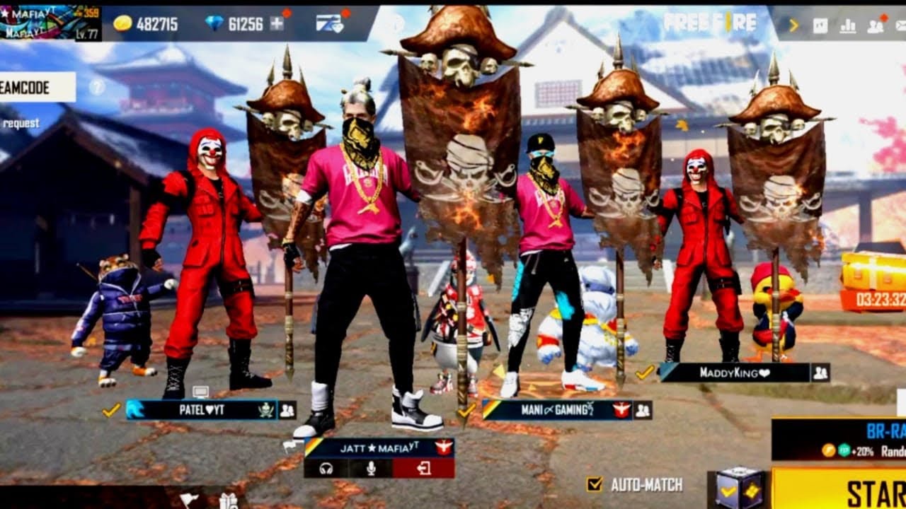 Free Fire Live Team Code Giveaway Red Criminal | - YouTube