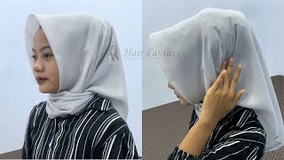 Hairplay Playing With Hijab Bun Hair, Long Hair Of School Girls