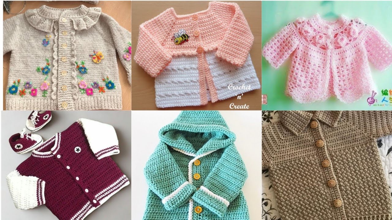 handmade sweater design for kids/ ideas,easy children's crochet sweater/crochet baby clothes,dress