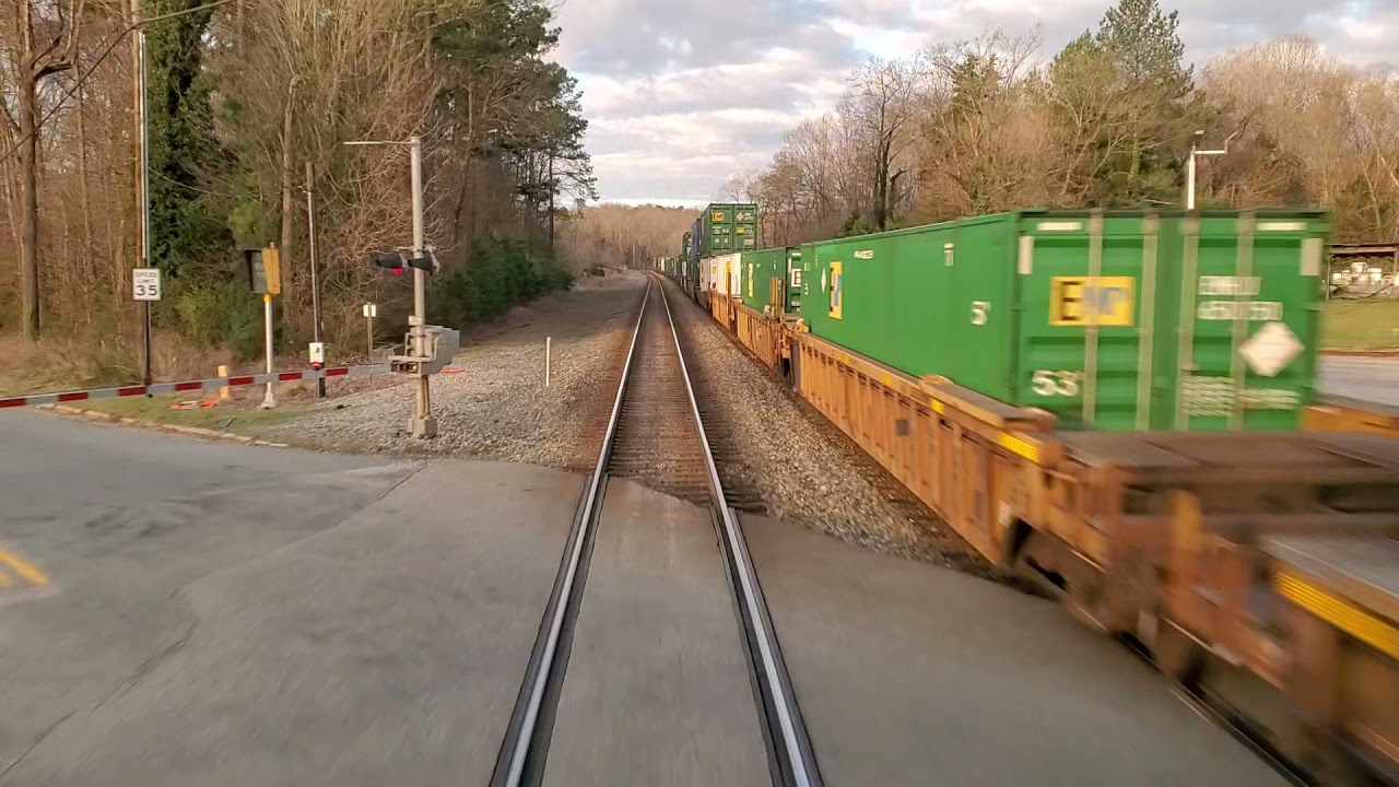 Amtrak 80 Charlotte-Durham Rear View 7x Speed