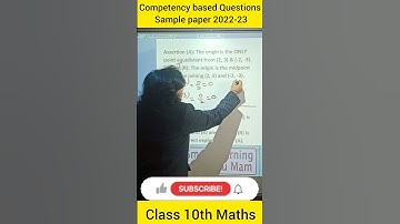 Class10th Maths||Q20 Competency based Sample paper 2023 || Assertion Reason || Coordinate Geometry