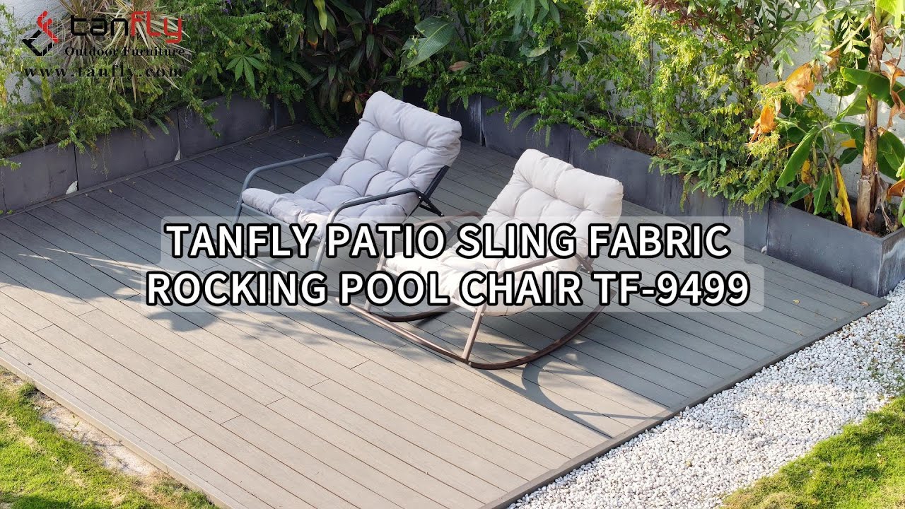 TANFLY PATIO SLING FABRIC ROCKING POOL CHAIR TF-9499 - YouTube