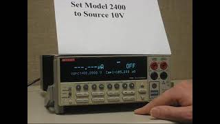 Video - Keithley Instruments Model 2400 SourceMeter How To Source 10 Volts