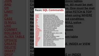 Basic SQL Commands | TheGkTech | #sqlcommands