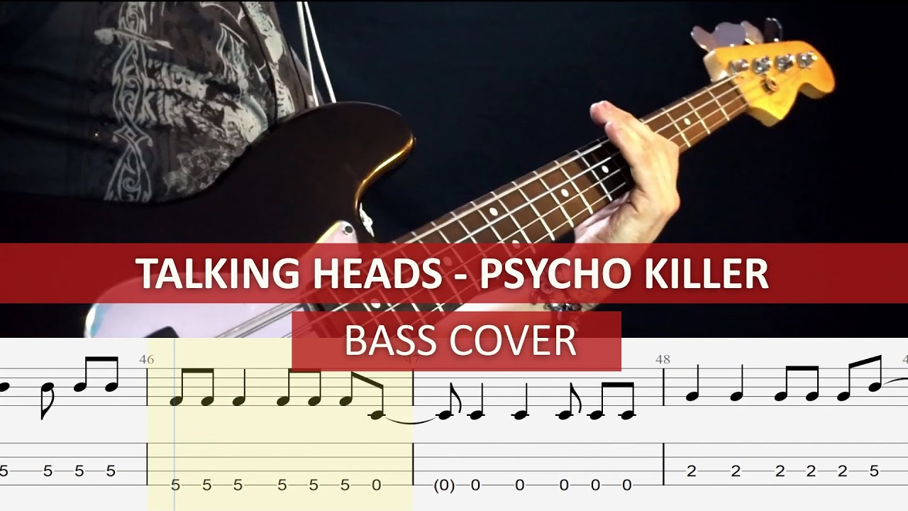 Talking Heads   Psycho Killer  bass cover  playalong with TAB