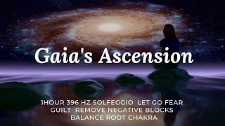 1hour 396 hz solfeggio  let go fear  guilt  remove negative blocks  balance root chakra