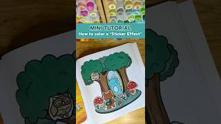 Easy way to color the super cute “sticker effect” with alcohol markers!