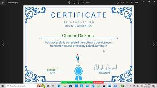 Certificate Printing Engine using Python, Django, HTML and CSS